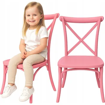 DĚTSKÁ ŽIDLIČKA PLASTOVÁ BOHO PRO DĚTI RŮŽOVÁ