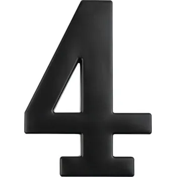 Dveřní kování Číslice "4",výška 10cm, černá