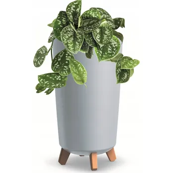 Květináč Vysoký tuba kulatá květináč 23,9 9 Cm , matně šedý