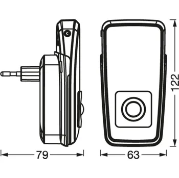 Lampička OSRAM LED zásuvkové noční světlo LUNETTA TORCH bílé, mobilní, dobíjecí bílá LED 2 W celkem