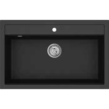 Granitový dřez Granitový dřez Helika QUADRO SQQ103 black metallic