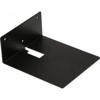 police Neviditelná kovová police černá 12,5x15 cm