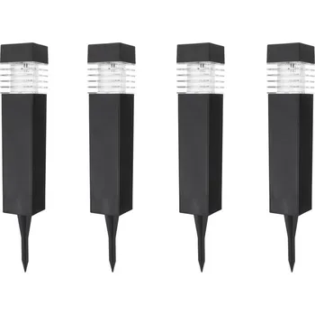 Venkovní osvětlení Solární zahradní svítidlo 40 x 6 x 6 cm, sada 4 ks KELTIN