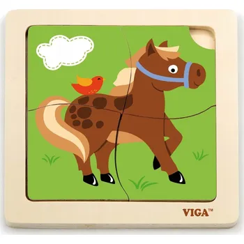 Puzzle Viga 51312 Puzzle na podložce - Kůň