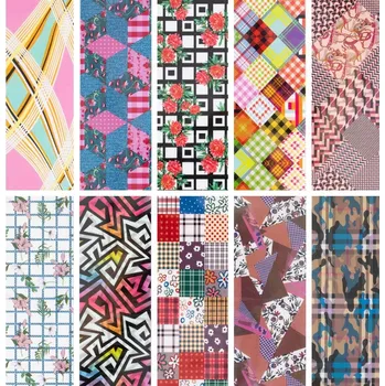 10 x Fólie na nehty Hybridní gel 100 cm Vzory Mřížka XKZ 33-35