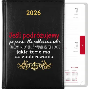 Kalendář Knižkový kalendář 2026 A5 černý