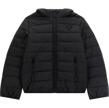 Dětská Zimní prošívaná bunda GUESS HOODED LS PADDED PUFFER W/ZIP H4BJ10WCFM0-JBLK – Černá 7
