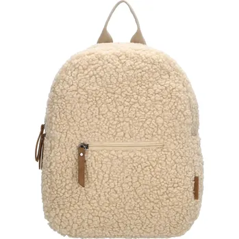 Městský batoh Béžový huňatý dětský batoh „Furry“