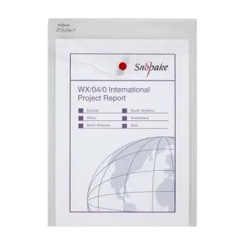Zakládací pouzdro s drukem na výšku Snopake - A4, čiré, 1 ks