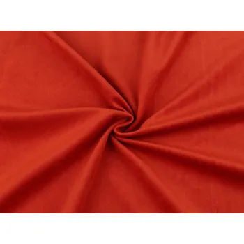 Velvet / samet oděvní hladký METRÁŽ - 15 (22) terakota tmavá