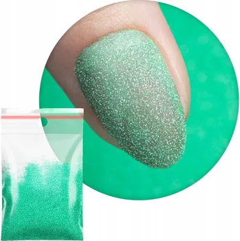 Přípravek na nehty Prášek Ozdoby Na Nechty 20g Kosmetický Zelený Světlezelený Třpytky Č. 87