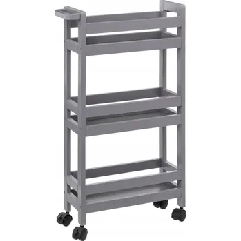 Koupelnový nábytek Zásuvková skříňka s policí BASIC na kolečkách 40x15x75 cm