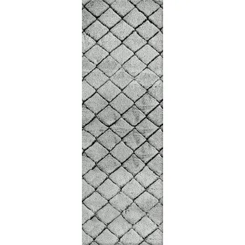 Koberec Koberec Shaggy SoleVito Romance Stream šedý melír 50 x 150 cm