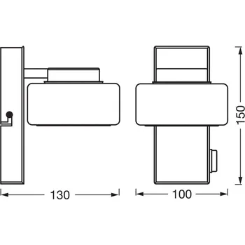 Lampička OSRAM LED nástěnné světlo ORBIS FLAME, chrom, kov, IP44, CCT LED 5,5 W celkem - Doprava zdarma