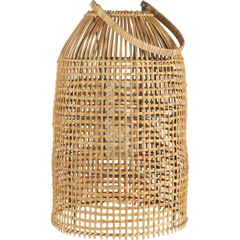 Svícen Ratanová lucerna se sklem Ib Laursen V.47 cm přírodní