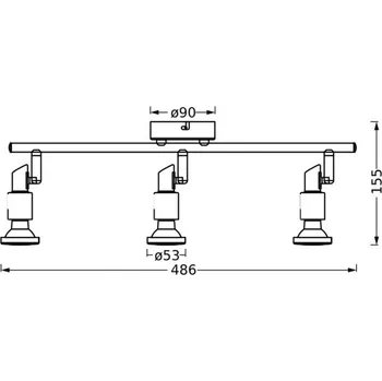 Lampička OSRAM stropní bodové světlo, bílý, 3-křídlový, kovový, GU10-LED 927 stmívatelné bílá 3 x 3,4 W LED - Doprava zdarma