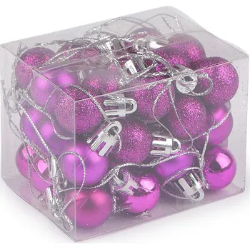Vánoční dekorace Vánoční baňky Ø20 mm Varianta: 9 fialová, Balení: 1 krab.