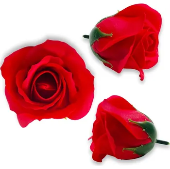 umělá květina Červená mýdlová růže Květiny z mýdla do flowerboxů Kytičky Růže z mýdla