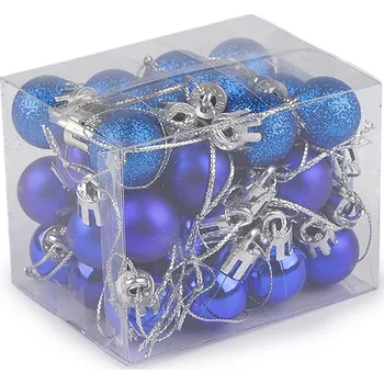 Vánoční dekorace Vánoční baňky Ø20 mm, barva 8 modrá
