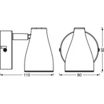 OSRAM stropní bodové světlo PEAR, šedý, 1 žárovka, GU10-LED 2 700 K šedá 1 x 4,3 W LED