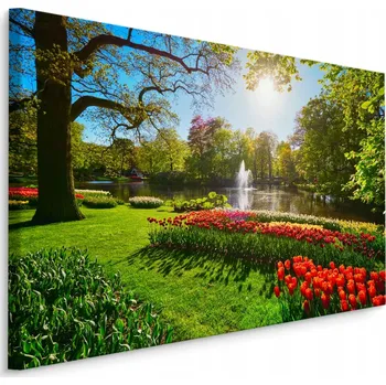 Obraz Obraz do Ložnice TULIPÁNY v Zahradě 3D 100x70