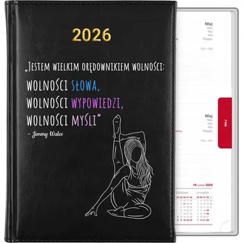 Kalendář Knižkový kalendář 2026 A5 černý