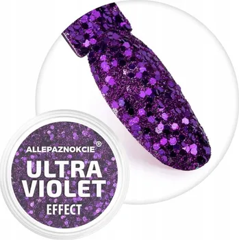 Prášek Ozdoby Na Nechty ALLEPAZNOKCIE 1g Ultraviolet Effect Fialový Č.06