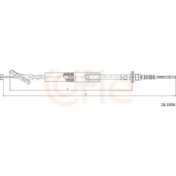 Spojkové lanko Tažné lanko, ovládání spojky COFLE (18.3504)