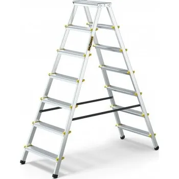 Žebřík Oboustranný žebřík - štafle z hliníku, se 7 schůdky a nosností 150 kg