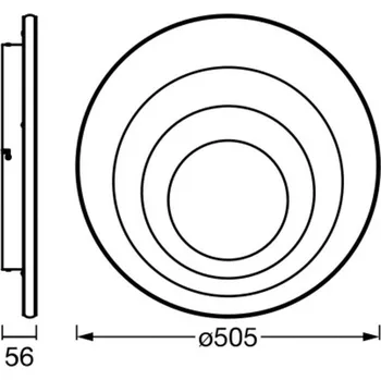 OSRAM LED stropní svítidlo ORBIS SPIRAL ROUND, Ø 51 cm, bílé 42 W bílá LED 42 W celkem - Doprava zdarma
