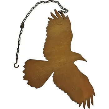 Kovový Orel na Řetízku Dekorace Ozdoba Zahrada Zvíře Rezavý Vzhled