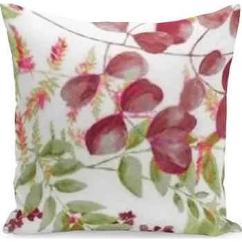 Povlak na polštářek Bílý povlak s krásnými květy 45x45 cm
