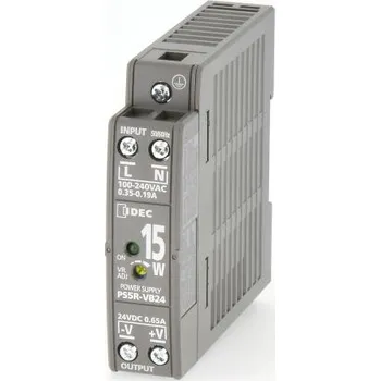 spínaný zdroj Idec Spínaný Napájecí zdroj na lištu DIN, počet výstupů: 1, výstup: 24V dc, 650mA, vstupní: 85 → 264 V ac / 100