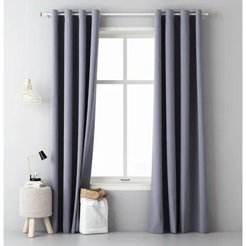 Sprchový závěs Tmavě šedý závěs do obýváku 140 x 280 cm