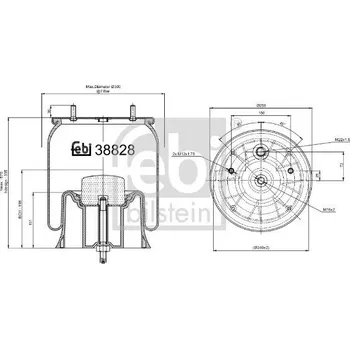 Mech, pneumatické odpružení FEBI BILSTEIN 38828