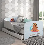 Kompletní dětská postel 140 x 70 cm s matrací a roštem - HAPPY KAPIBARA