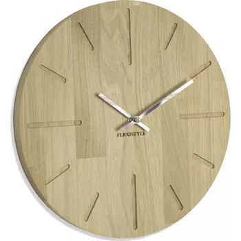 Hodiny Moderní hodiny na stěnu z přírodního dubu