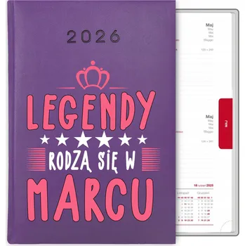 Kalendář Knihový kalendář 2026 A5 fialový