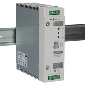 spínaný zdroj RS PRO Spínaný Napájecí zdroj na lištu DIN, počet výstupů: 1, výstup: 24V dc, 5A, vstupní: 230V ac,120W