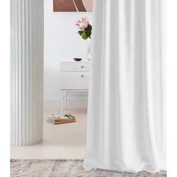 Závěs Bílý zatemňující závěs na kruhy 140 x 250 cm