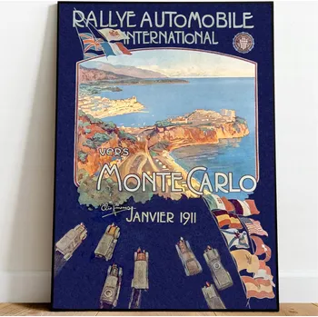 Obraz Plakát do garáže Závody Vintage bez rámu 50 x 70 cm