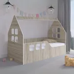 Dětský domeček na postel 160 x 80 cm v dekoru dub sonoma levý