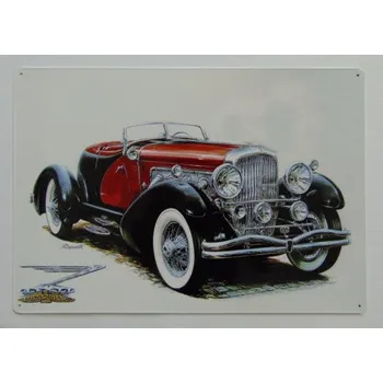 Domovní cedule Plechová cedule Duesenberg SJ, 400 x 280 mm