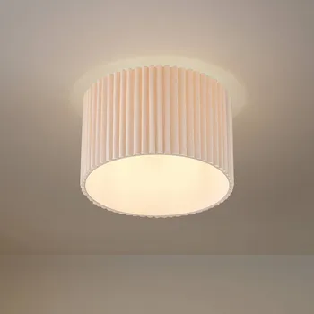 Lindby stropní světlo Libbie, Ø 45 cm, len, krémová barva - Stropní držák – Ø 10 cm, výška 2,5 cm 1 x 15 W LED - Doprava zdarma