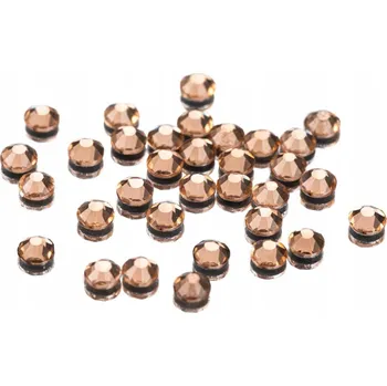 50x Zirkony na nehty se skleněnými Křišťály Malé Diamanty SS10 světle broskvové