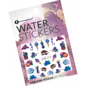 Samolepky na nehty - vodolepky, barevné vzory - sladkosti BN-1797