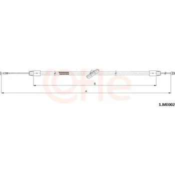 Lanko parkovací brzdy Tažné lanko, parkovací brzda COFLE (1.ME002)
