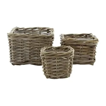 Koš Kubu šedý sada 3 ks