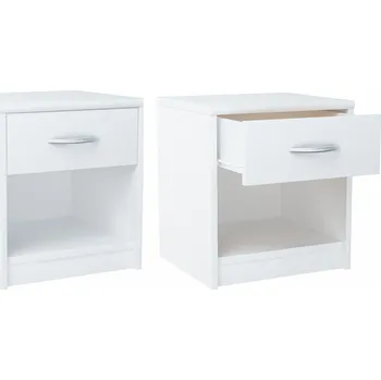 Noční stolek Noční stolek noční stolek 1S BÍLÝ komoda regál