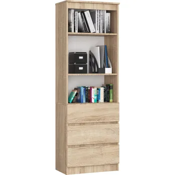 Knihovna Regál Akord 60 cm x 180 cm x 35 cm dub sonoma